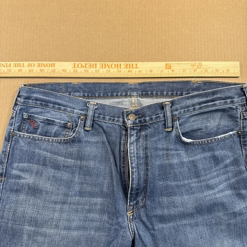 Men's Polo Ralph Lauren Denim Jeans White Label 381‎ Light Blue Wash 40x30